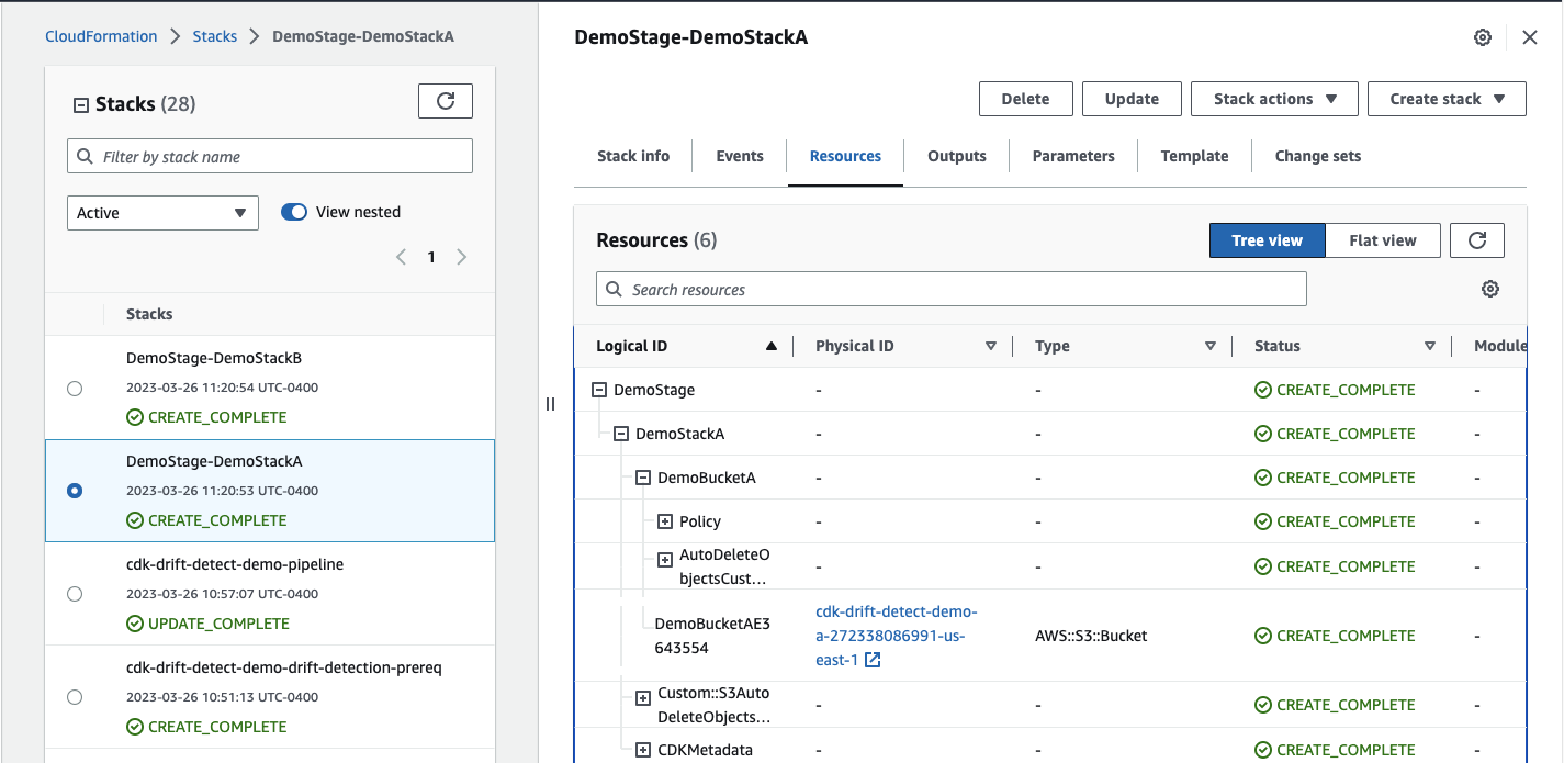 DemoStackA resources
