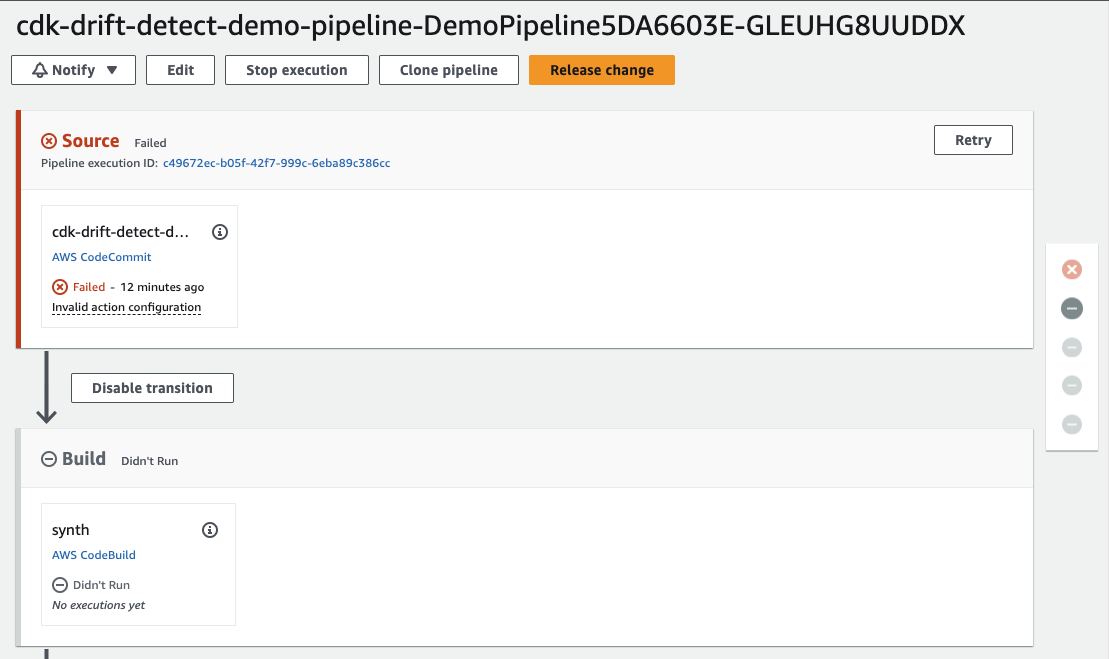 First run of the pipeline