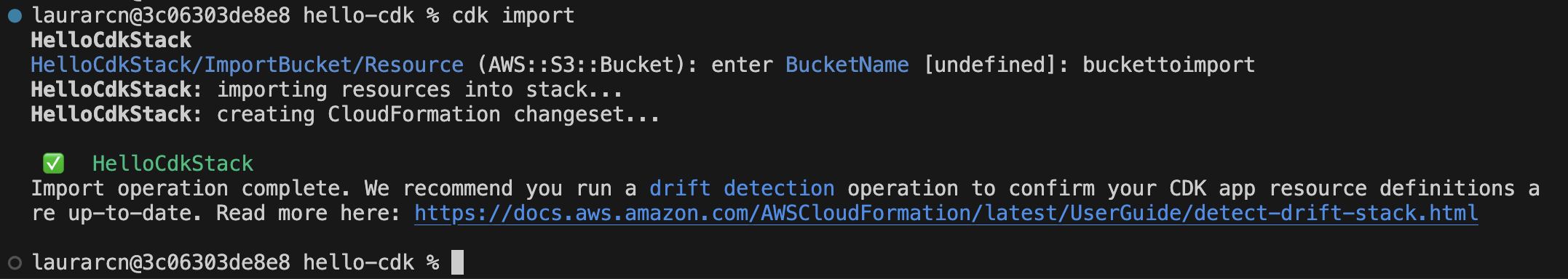 cfn stack resources after import GA