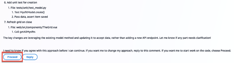 Figure 7: Confirm approach and click Proceed
