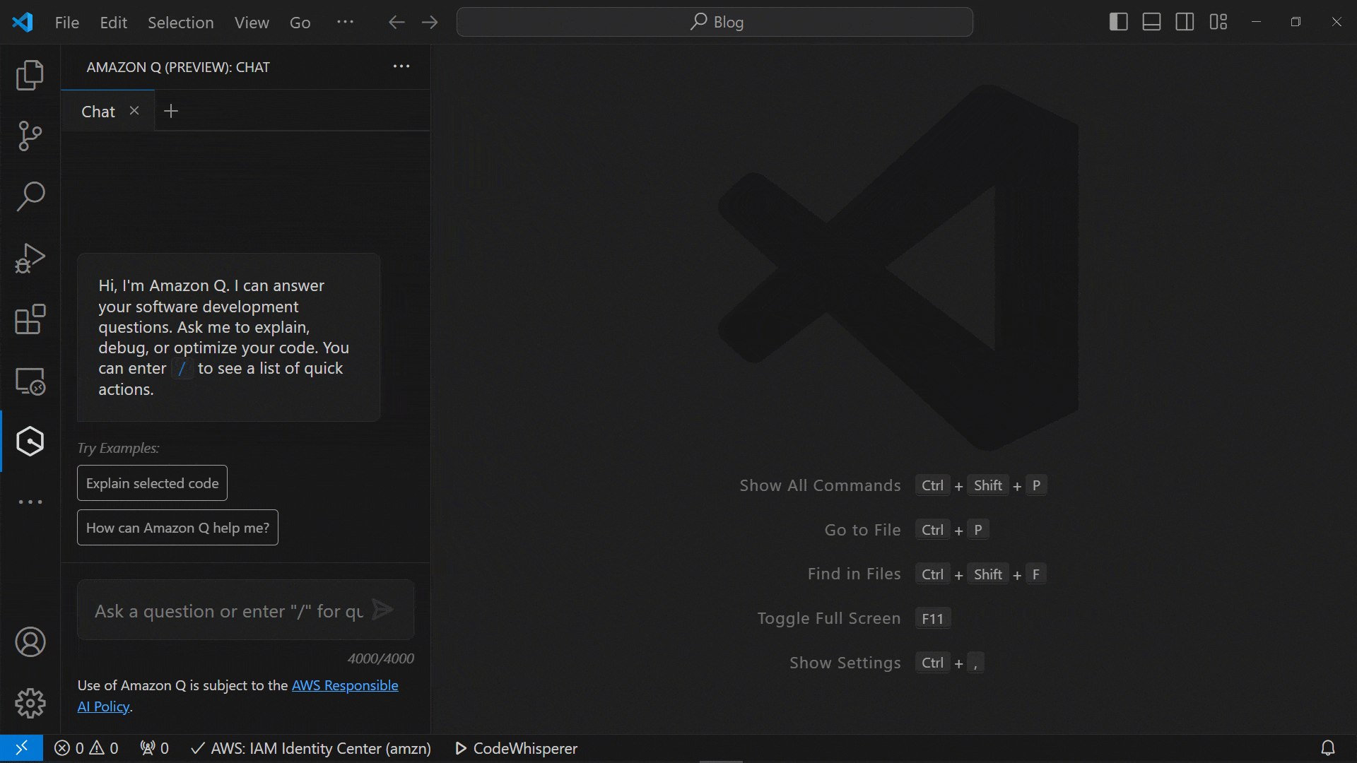 Ask Amazon Q Developer to design To-Do API.