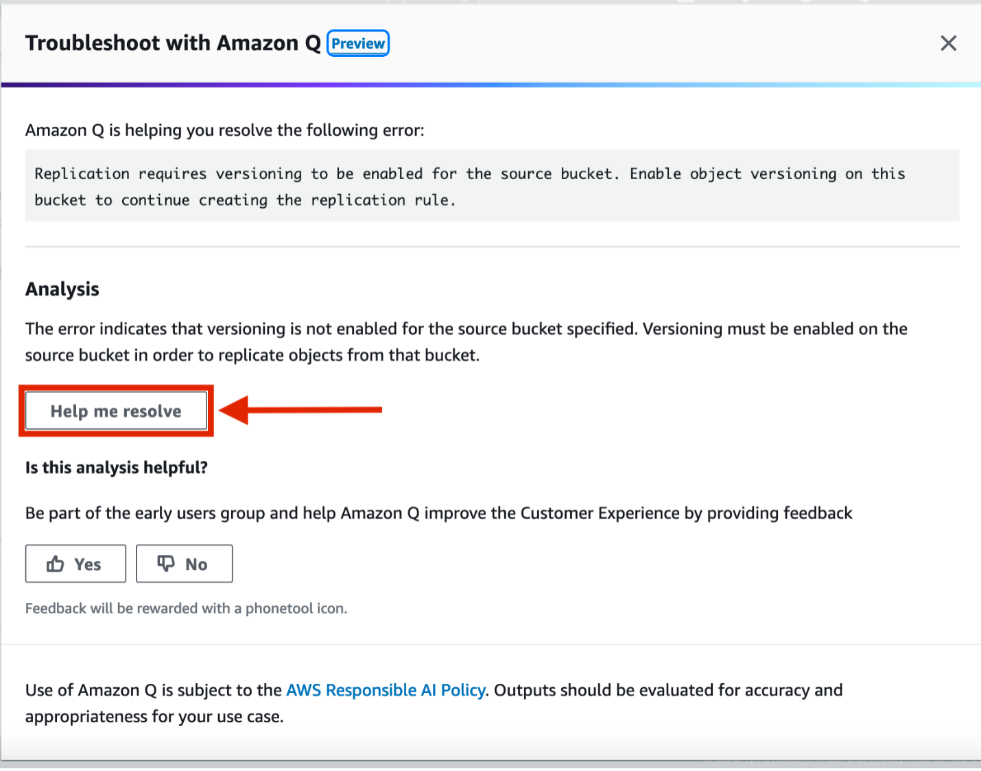 Figure 21 - Amazon Q analysis