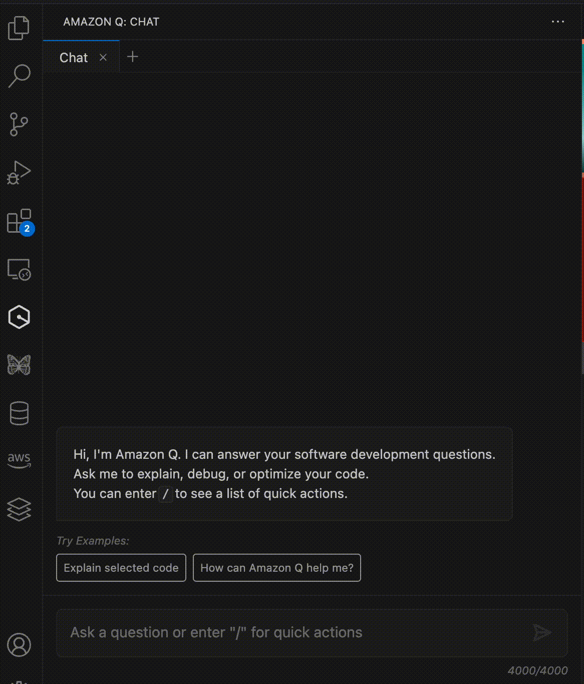 Using Amazon Q Developer to generate CDK code to create an AWS Lambda function that is invoked by Amazon API Gateway