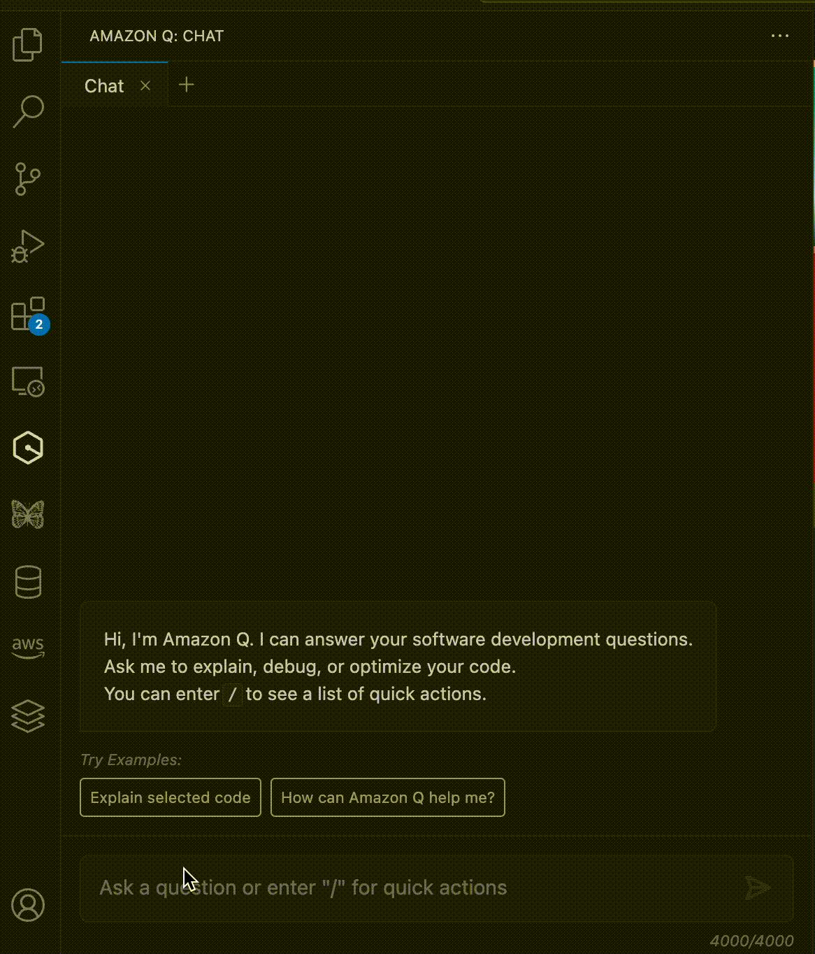 Using Amazon Q Developer to generate CDK code to create a CloudWatch event rule to stop an EC2 instance at 15:00 UTC