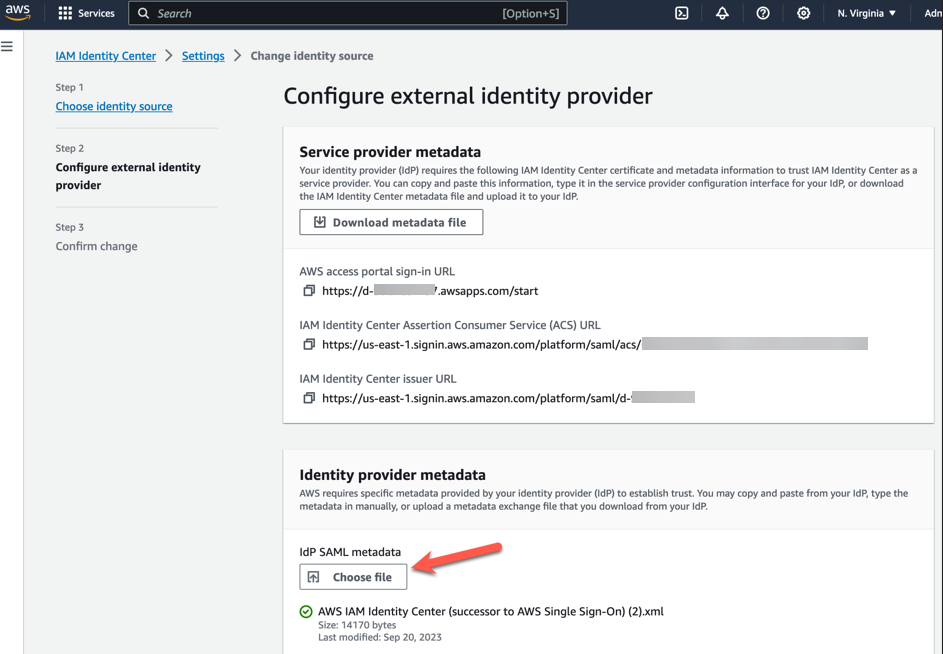 This diagram illustrate AWS IAM Identity center metadata