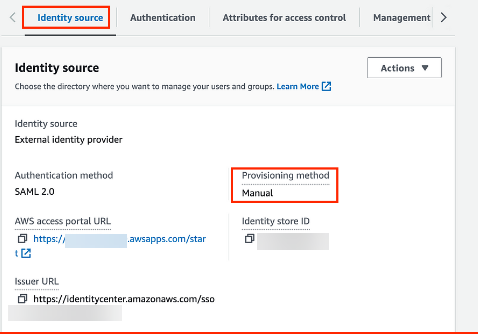 This diagram illustrates provisioning method configuration details