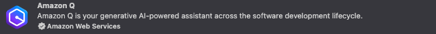 The Amazon Q extension tile in the VSCode marketplace