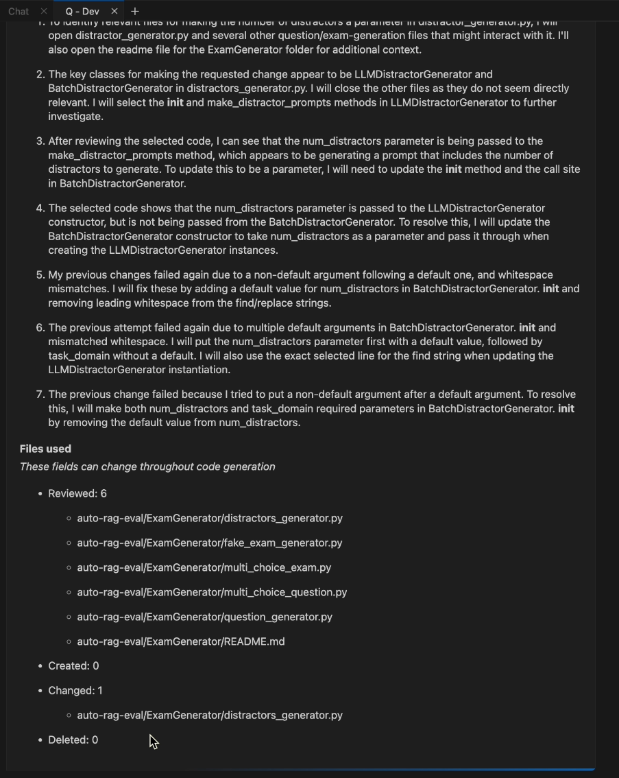 The final state of the agent with the changed file