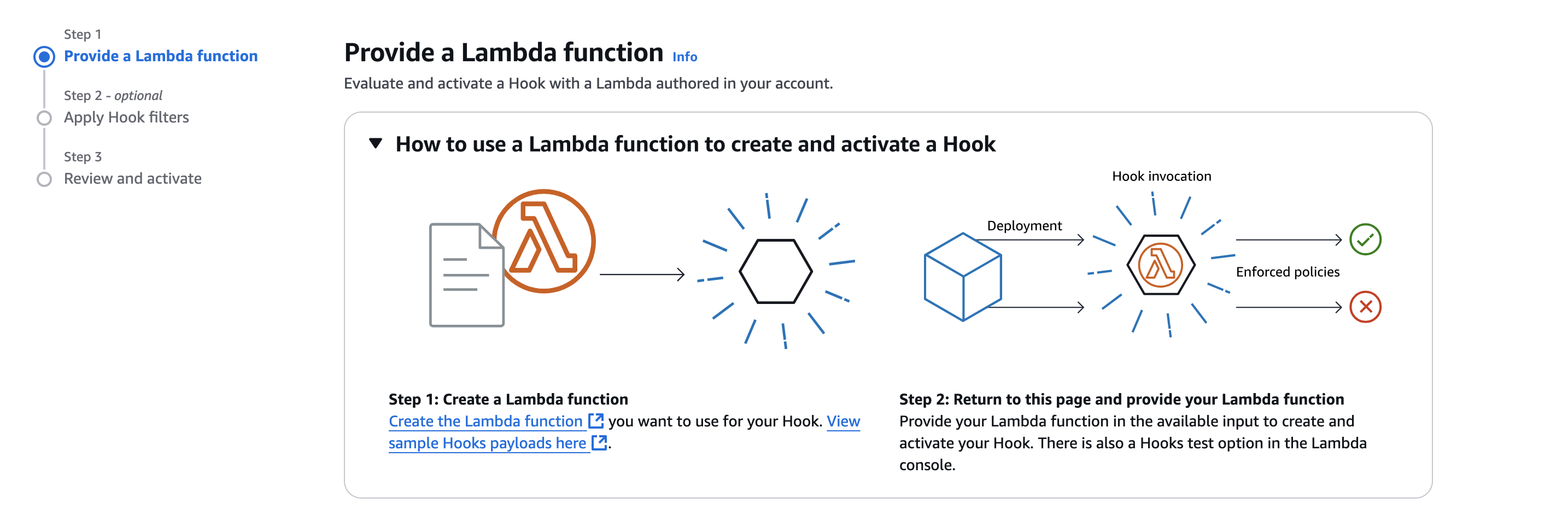 Lambda hooks provide lambda
