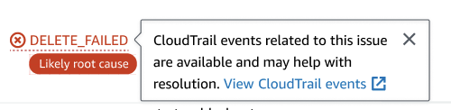 CloudFormation troubleshooting with CloudTrail integration