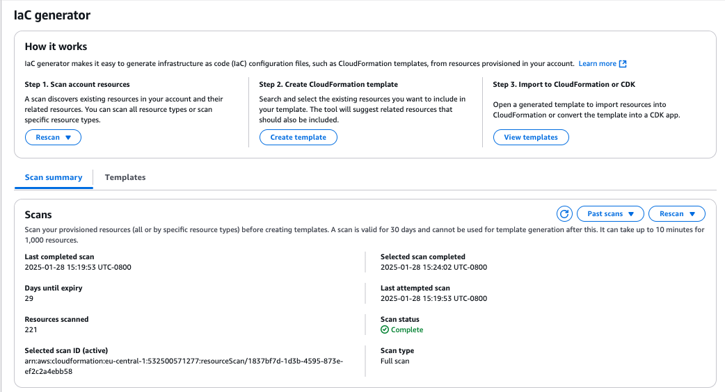 CloudFormation’s IaC Generator