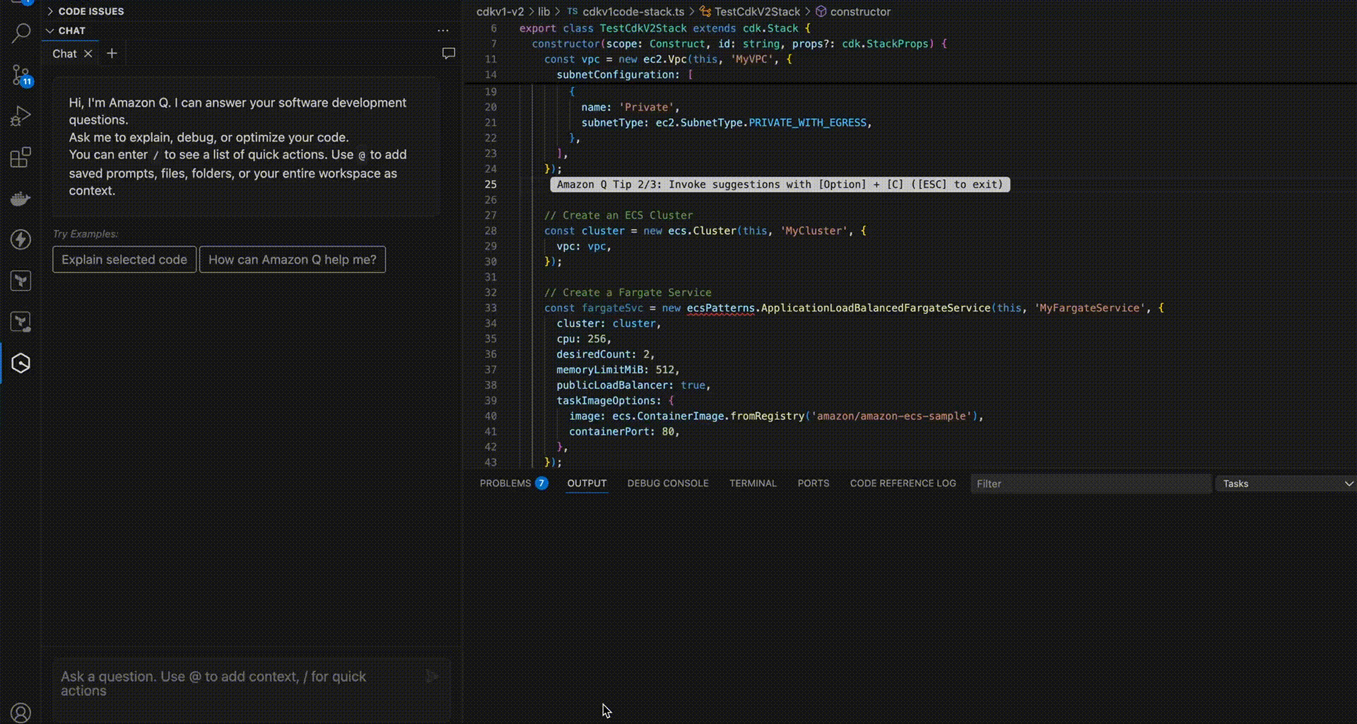 Amazon Q Developer performs comprehensive code analysis by reviewing your entire codebase or real-time code as you write, identifying security vulnerabilities, code quality issues, and deployment risks. 