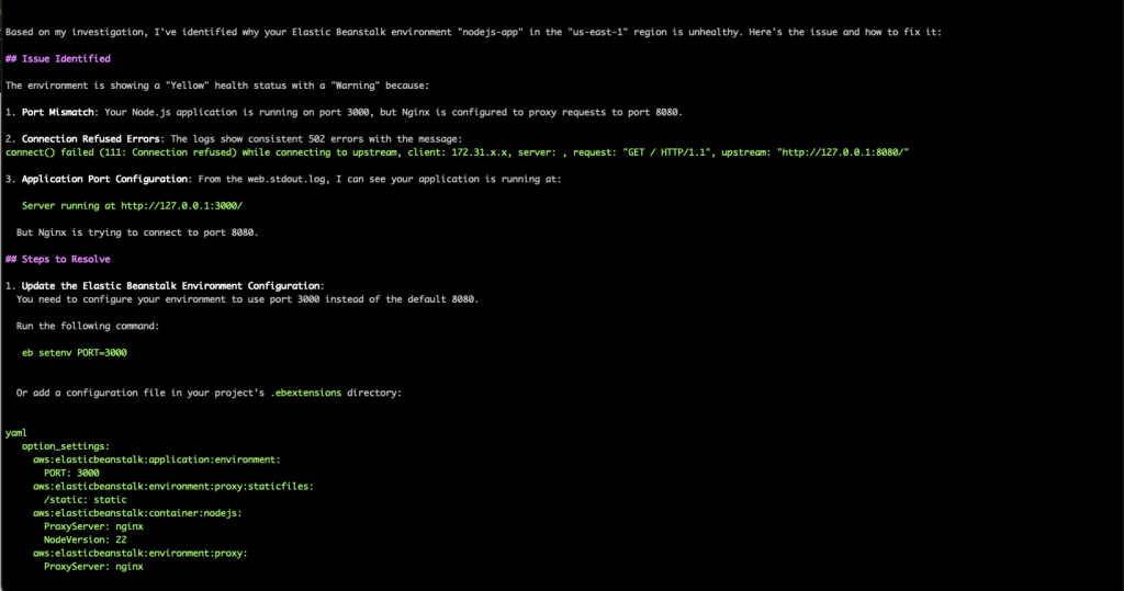 Figure 2. Q CLI solution for port issue