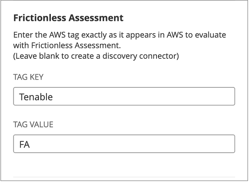Figure 4 – AWS tag for Assessment Target.