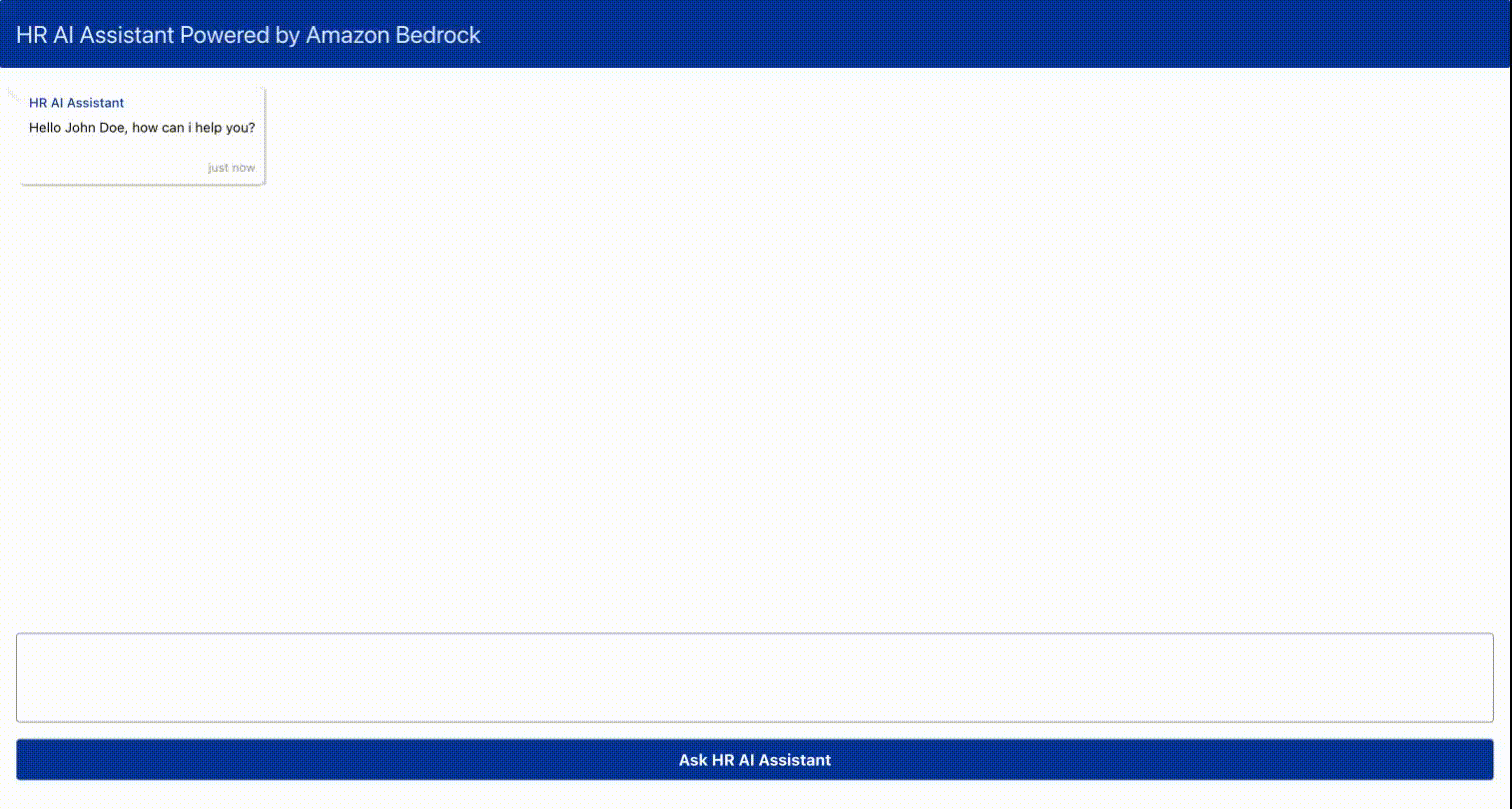 User interacting with HR AI Assistant