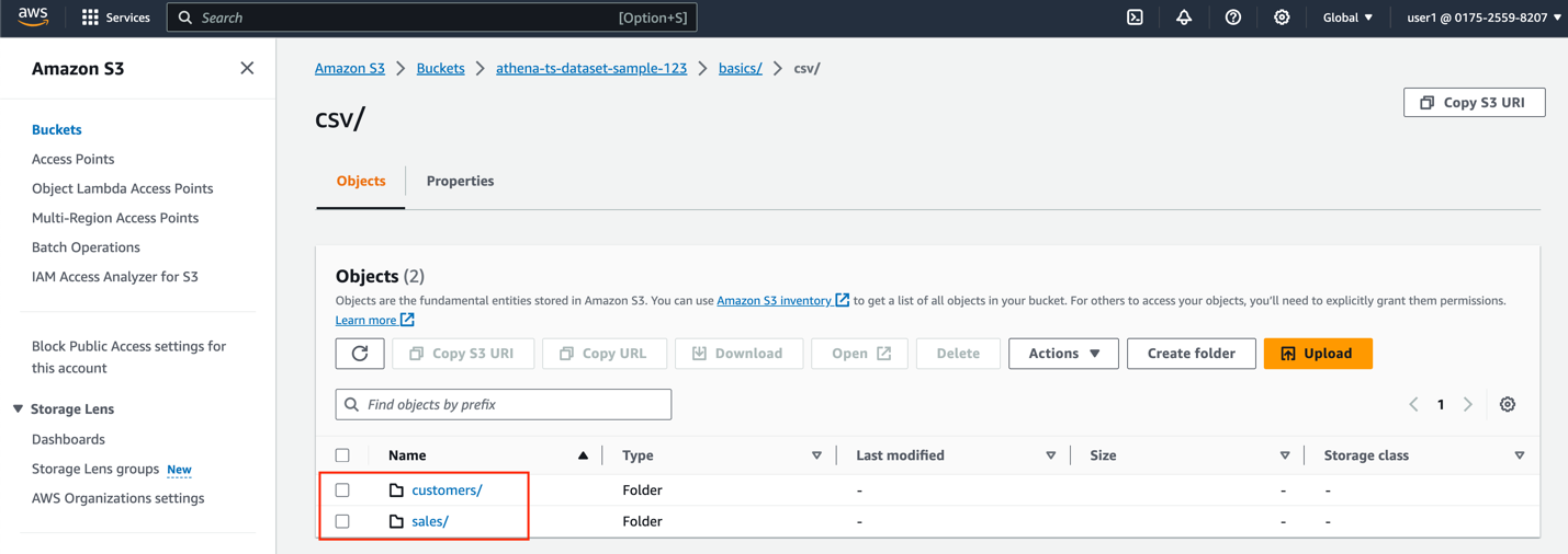 Figure 2 - Dataset in S3