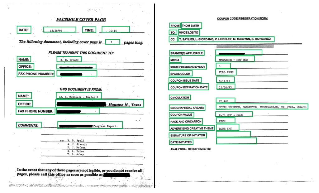 Information Detection Results.