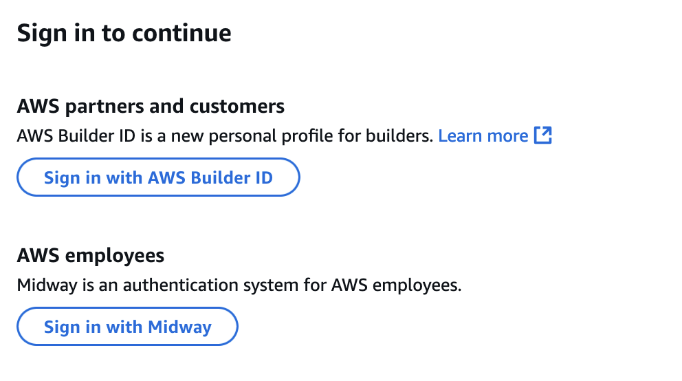 Figure 1 - Login options