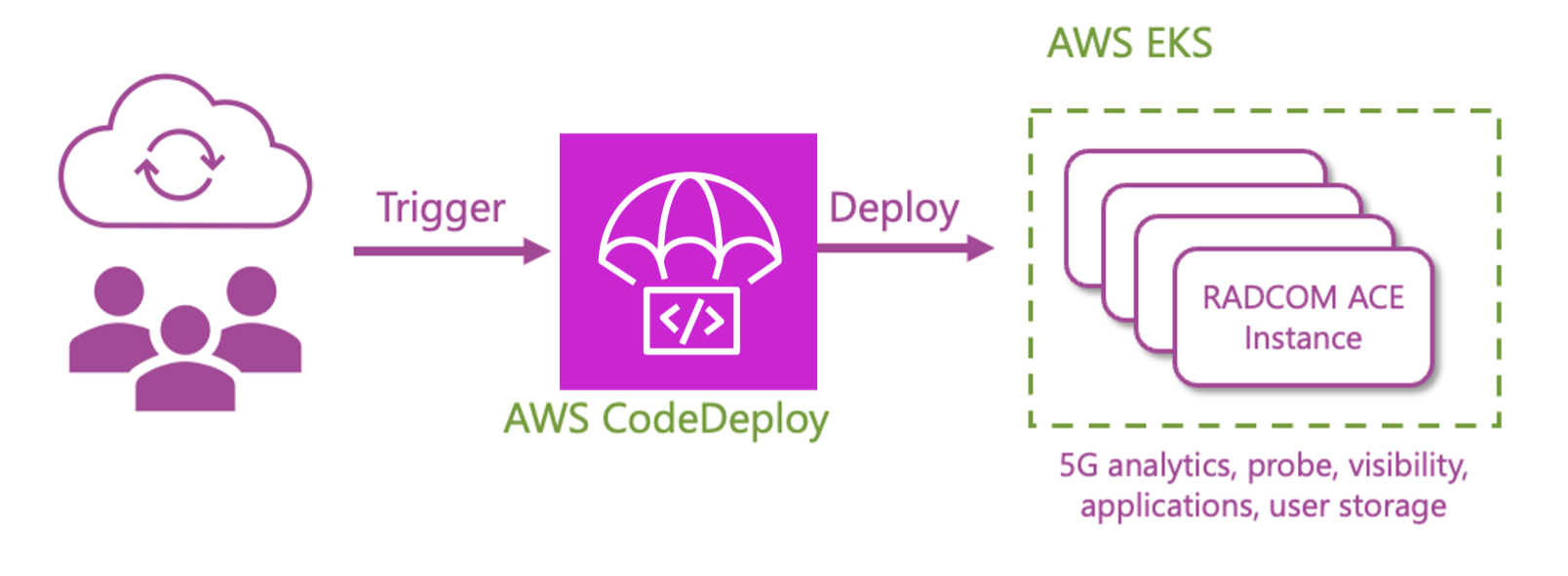 AWS CodeDeploy automatically deploys RADCOM ACE