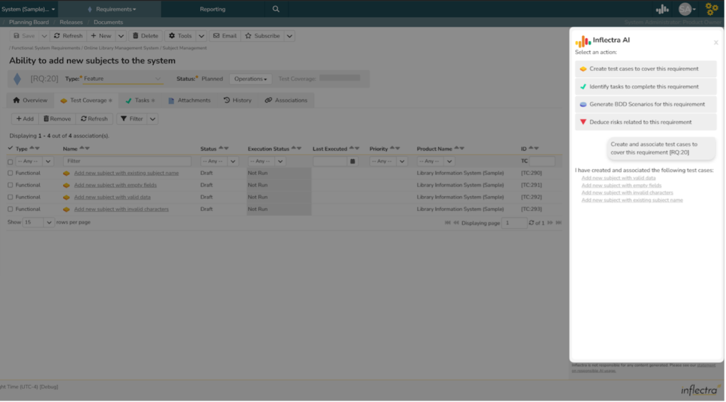Generate Test Cases, Tasks, Scenarios, and Identify Risks with Spira