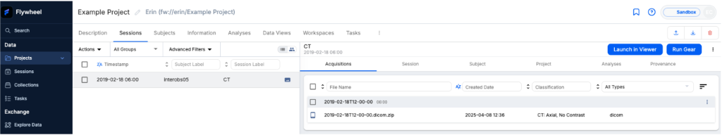 Console to view data