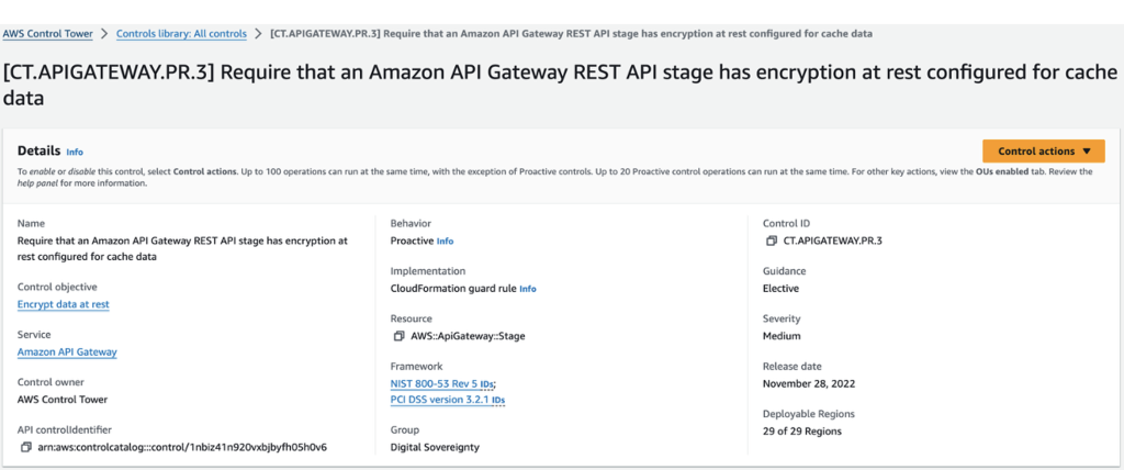 Figure 2 - AWS Control Tower proactive Control Example