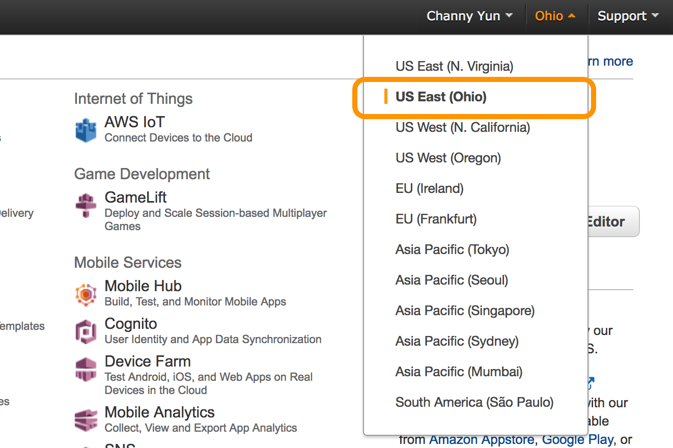 aws-ohio-region