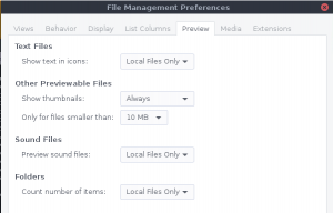linux desktop file management screenshot