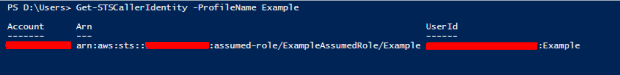 WorkSpaces STS response example