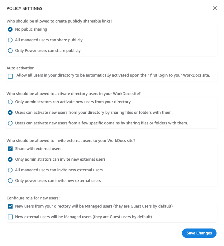 This image shows the admin control panel UI when the admin has the feature disabled for their site.