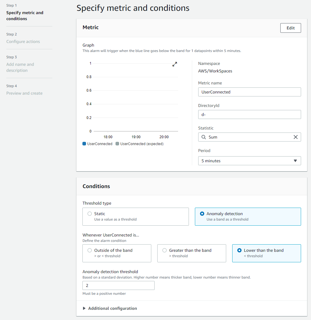 Example of the correct selections for the above 7 steps.