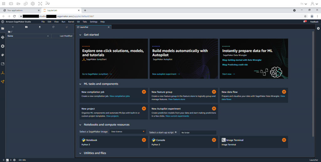 Graphical user interface for selecting an application once logging in to an AppStream 2.0 session, showing the Google Chrome icon and display name.