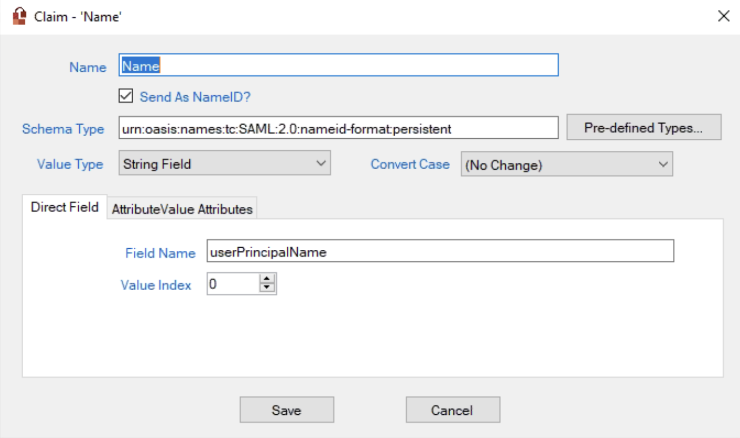 PortalGuard Claim configuration