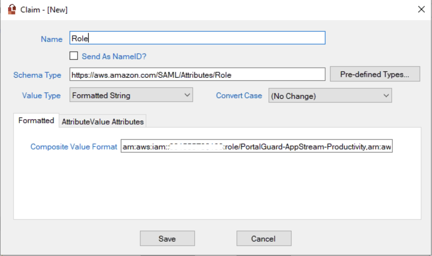PortalGuard Claim configuration