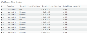 WorkSpaces Client Versions