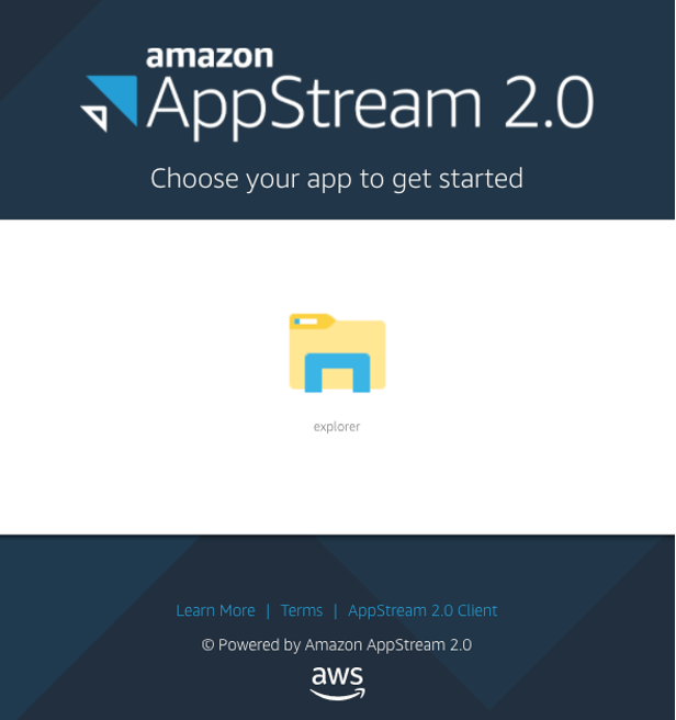 AppStream 2.0 Session