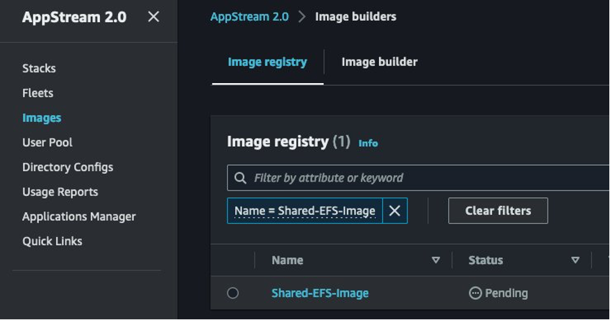 Screenshot of Amazon Appstream 2.0 Images showing image creation status