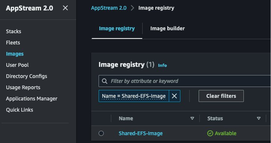 Screenshot of Amazon Appstream 2.0 Images showing newly created image