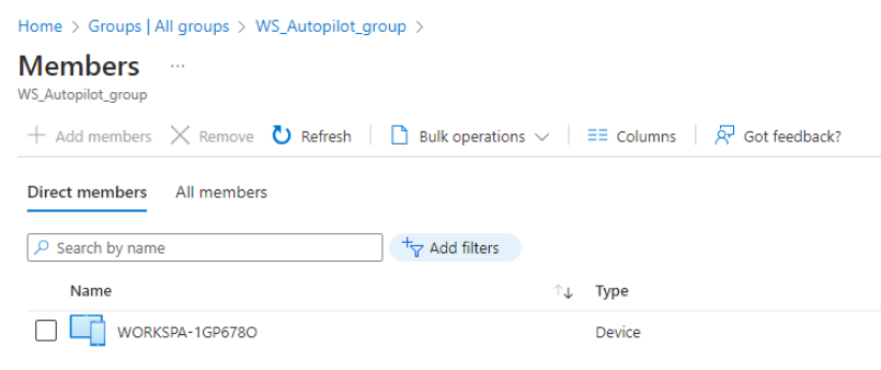 Manage WorkSpace with Intune