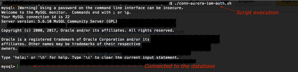 Screenshot of the script execution Screenshot of the script execution