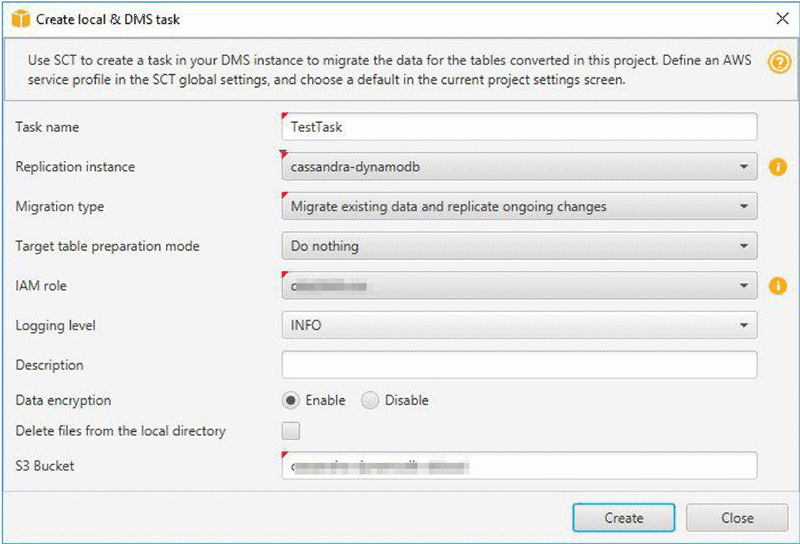 After you register the data extraction agent, in the left panel of the AWS SCT, open the context (right-click) menu for the Cassandra keyspace from which you want to migrate