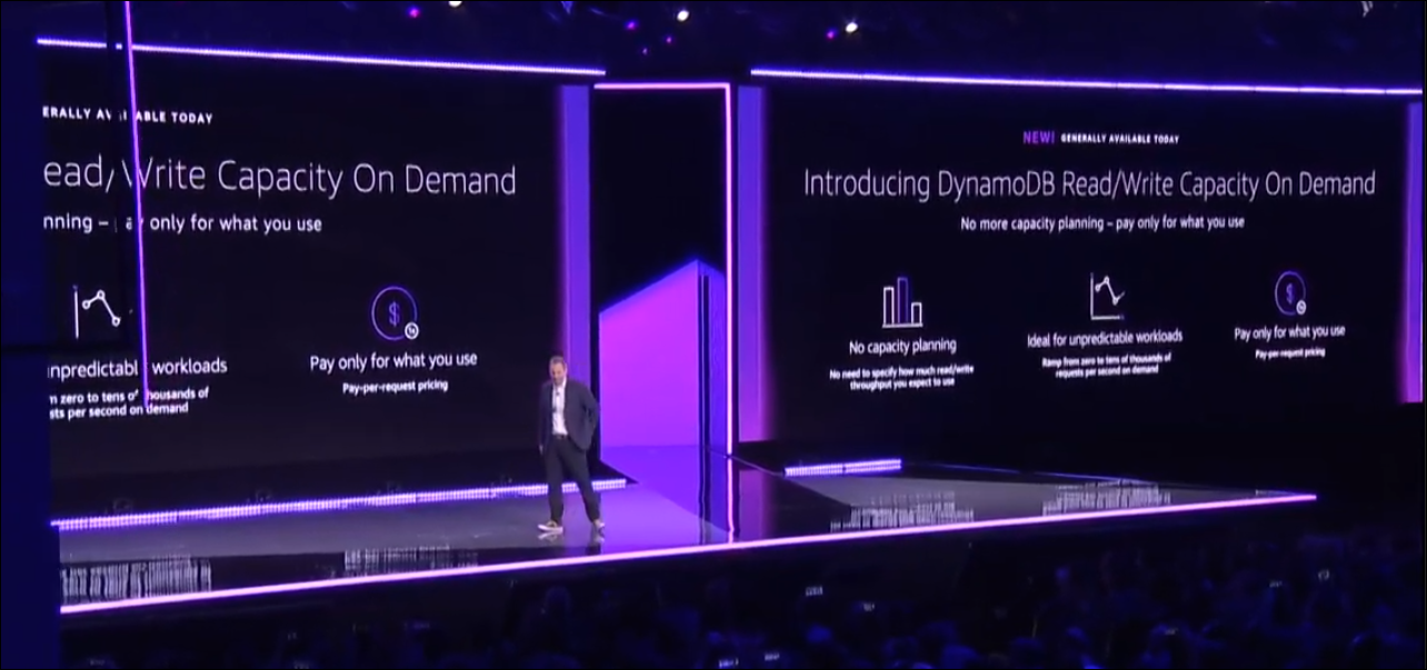 Andy Jassy delivering his keynote