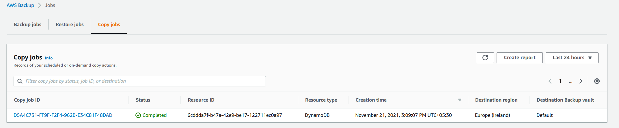 Figure 12: Verify that the copy has completed