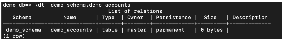 database output screenshot 3