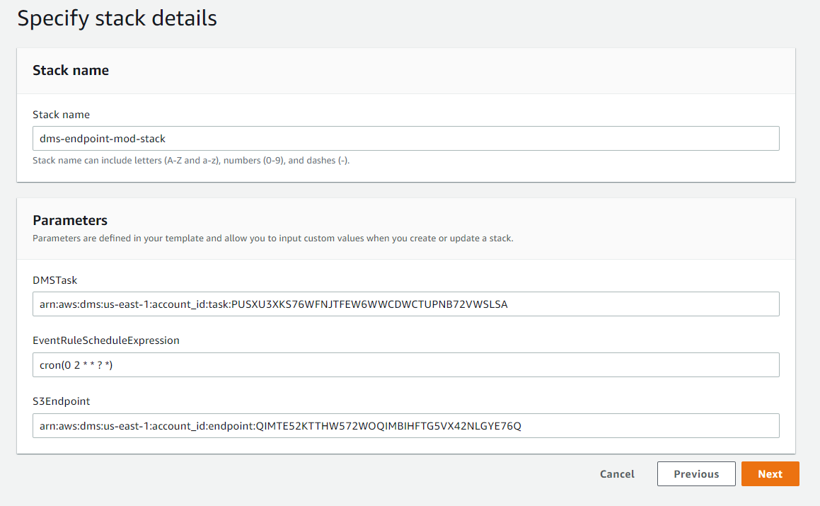 CloudFormation Stack Parameters