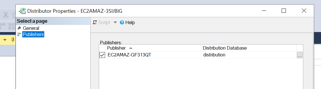 Figure 10 : Distributor Properties