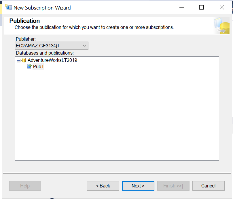 Figure 13: Choose Publication