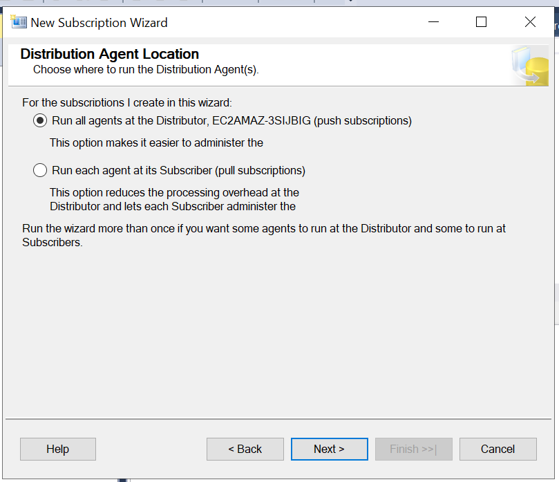 Figure 14: Distribution Agent Location