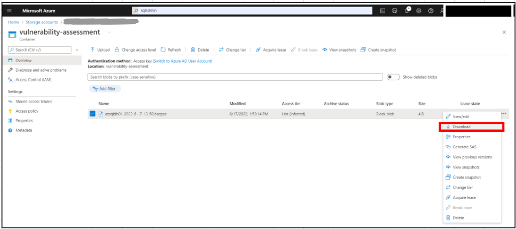 Figure 3: Highlights Download Option