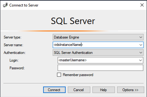 Screenshot SQL Management Studio SQL Login